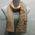 Cotton Half Net Stole- Tan Brown